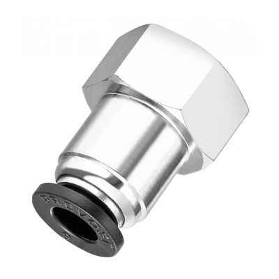 Straight female connector - Metric tube