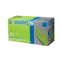 Gloveworks HD, Green Nitrile Gloves (M)
